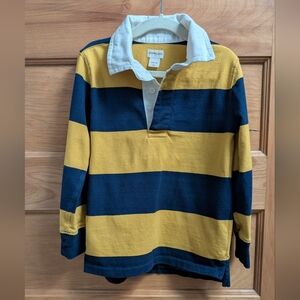 Crewcuts Yellow and Blue Striped Rugby